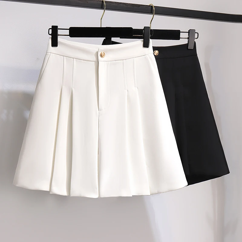 

Cotton Shorts Women High Waist Wide Leg A Line Suit Loose Casual High Quality Mini Shorts Sets Slim Small New Hot Sale Pants A66