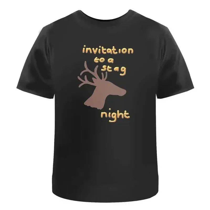 Invitation To A Stag Night' Cotton T Shirt Ta052620