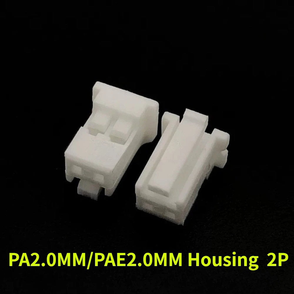 100Pcs/lot PA/PAE2.0mm with Lock Buckle Housing 2P/3P/4P/5P/6P/7P/8P/9P/10P Pitch 2.0mm Plastic Shell Plug Terminal Connector