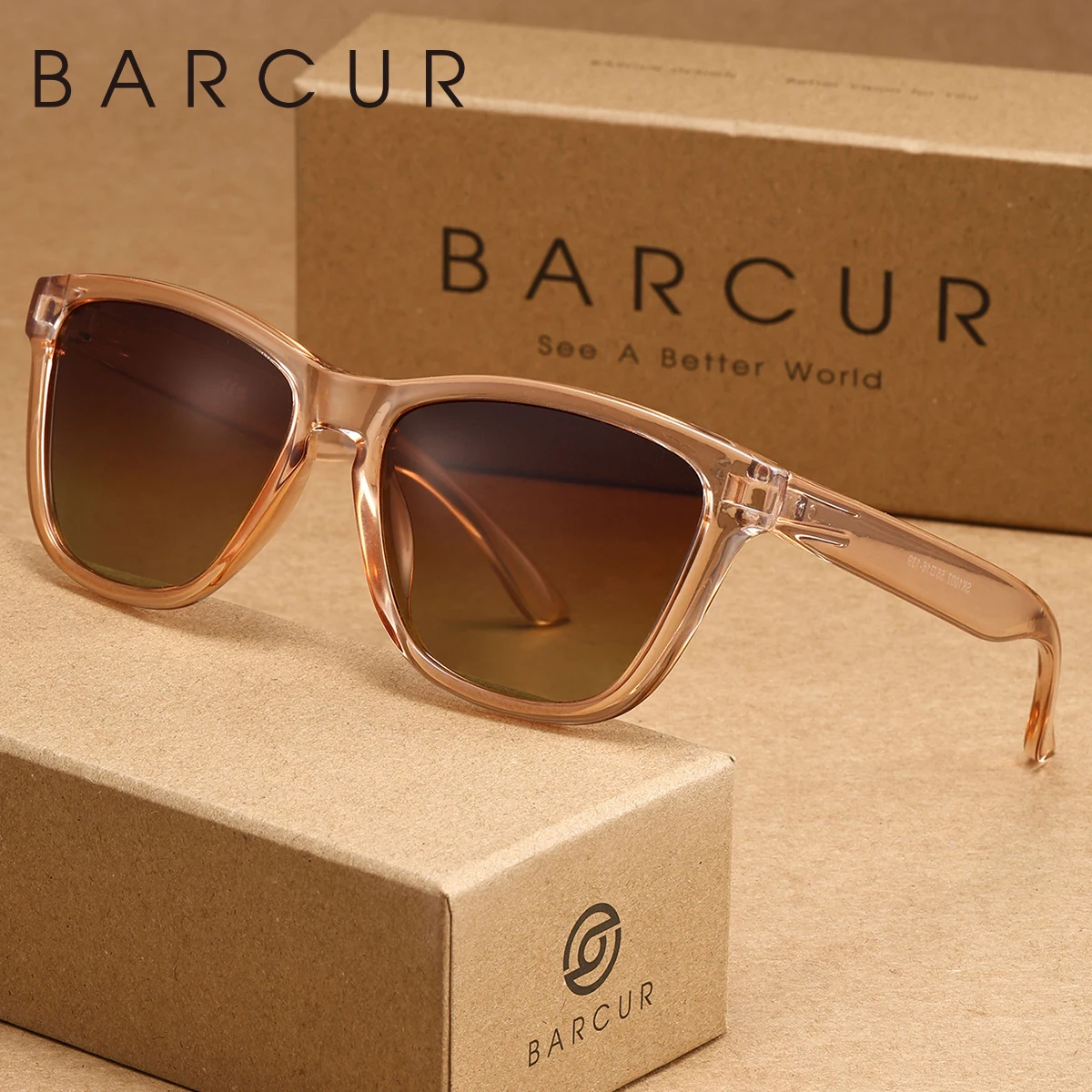 Okulary przeciwsłoneczne BARCUR damskie klasyczne, uniwersalne, z polaryzacją, lekkie, do noszenia na co dzień, męskie okulary, opakowanie markowe, prezent, na podróże i aktywności na świeżym powietrzu.