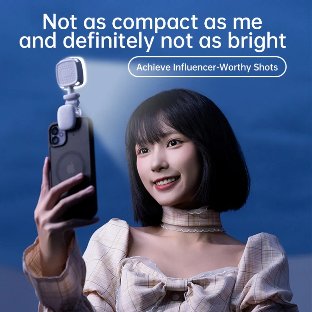 Luz LED portátil para Selfie, luz de relleno para fotografía, brillo ajustable, Clip de luz Led móvil para teléfono, portátil, tableta, maquillaje para reuniones