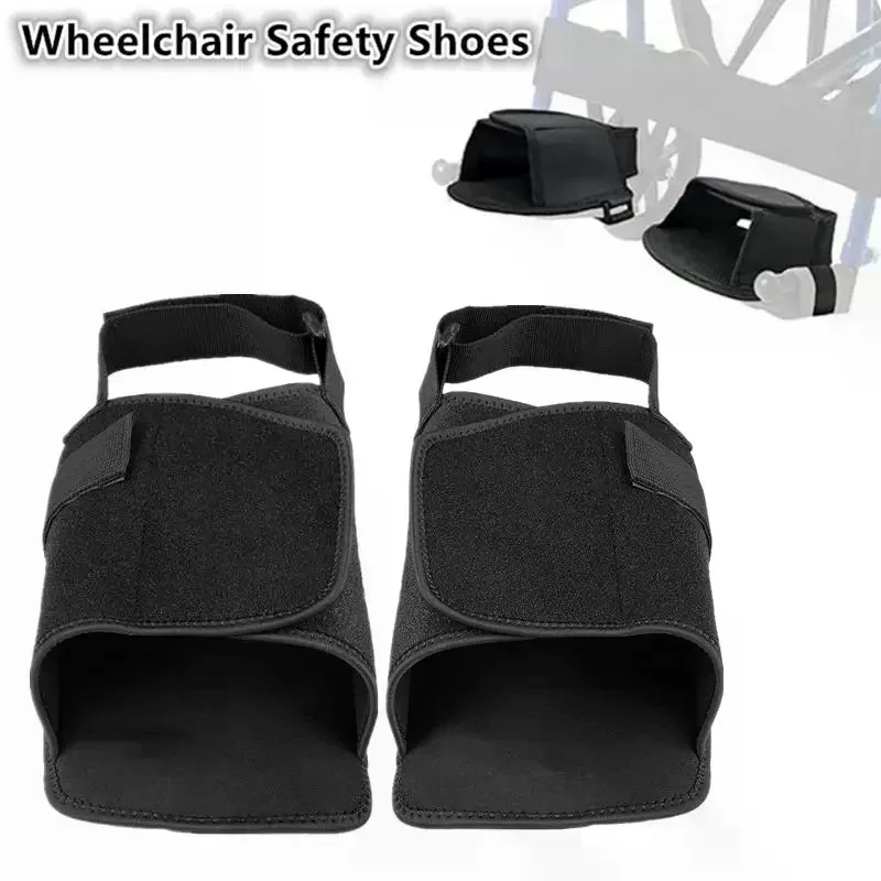 

1/2 Pcs Black Wheelchair Shoe Holder Belt Black Fixed Strap For Elderly Feet Support Care Supplies Shoe Rest Wheelchairs