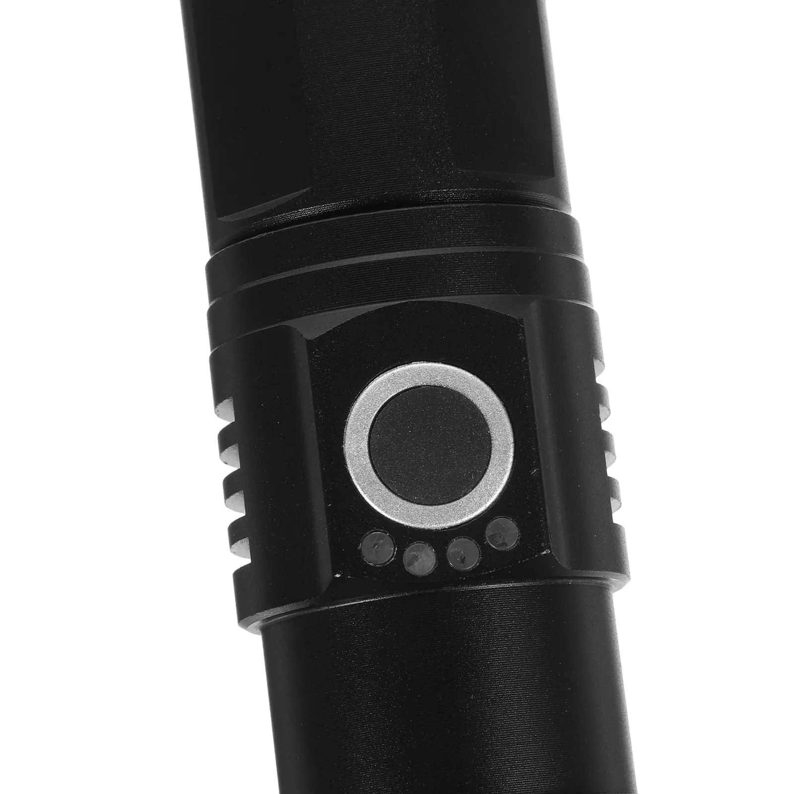 

1Pcs Rechargeable Zoom LED Flashlight Black Portable Spotlight for Camping Hiking Fishing Emergency Outdoor Searchlight