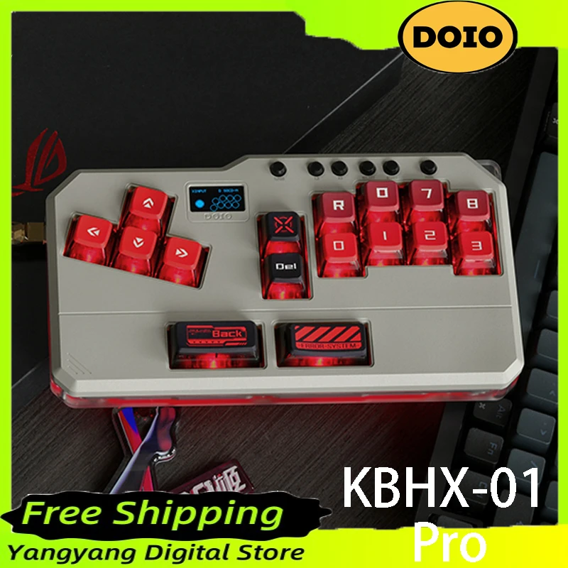 

Doio Hitbox KBHX-01 Pro Mini Keyboard Aluminum Alloy OLED Screen MIXBOX Multi-key Gaming Keyboard PS4 PS5 Switch PC Accessories