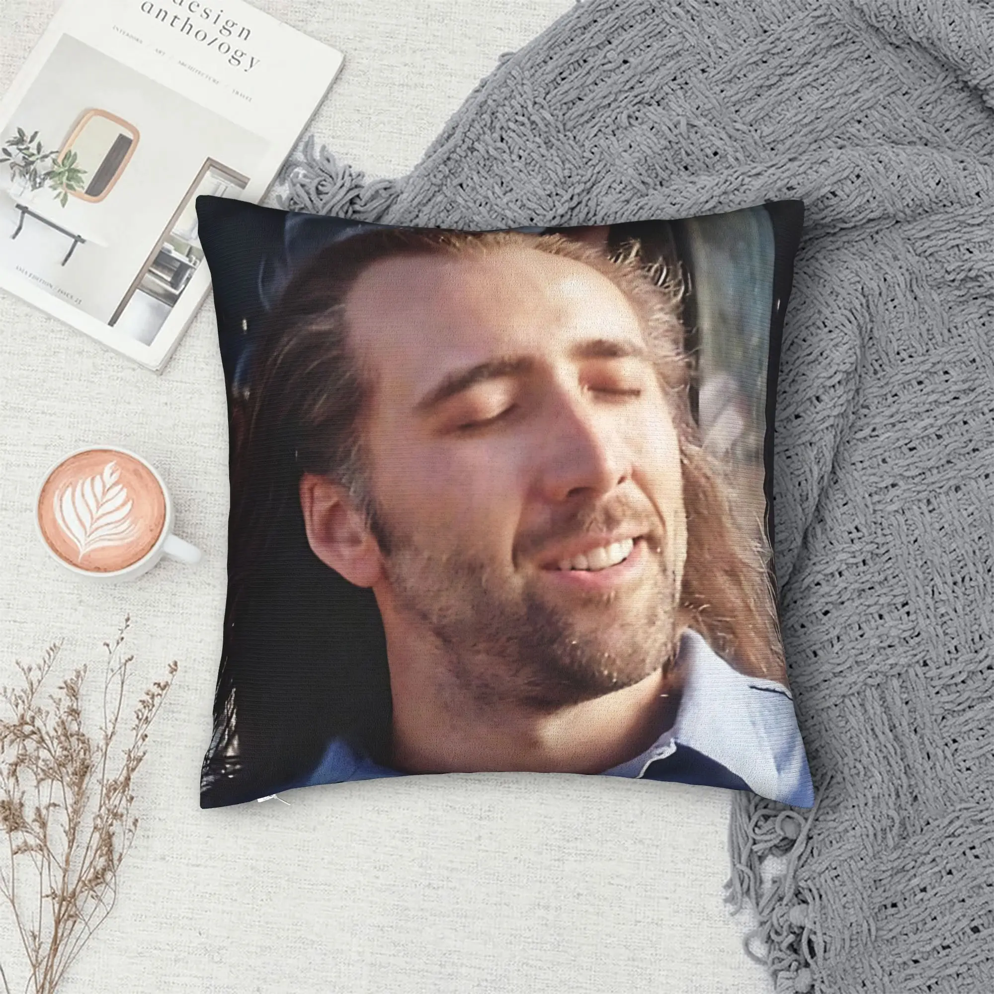Nicolas Cage  Pillow Case  Comfy Pillow Cover For Office Car Home Decor Vintage Cushion Cover