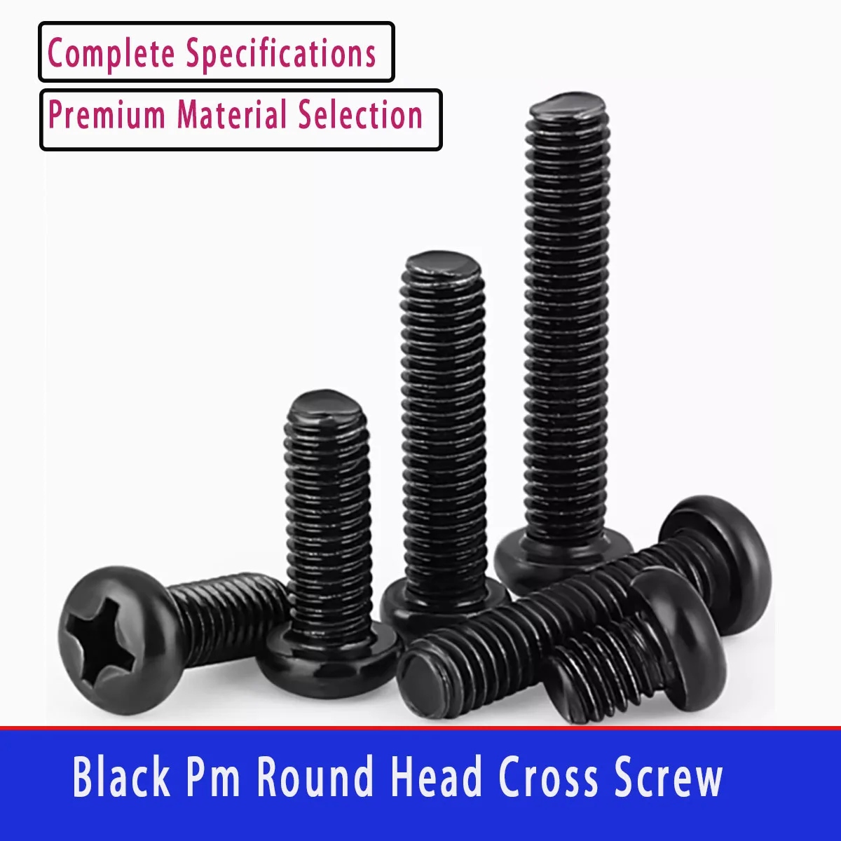 

Black Cross Recessed Pan Head Screws M1-M3 Small Electronic Screws for Device Repair