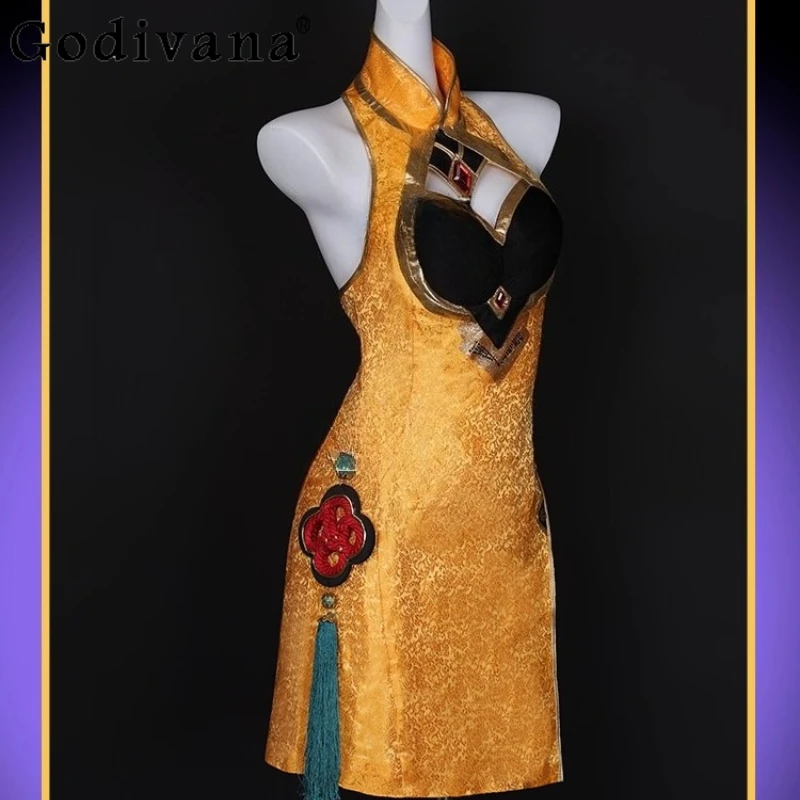 게임 영광의 왕 코스프레 정장 여성 애니메이션 게임 섹시한 컴플리트 세트 Cheongsam Cosplay Clothing 여성용 전체 의상