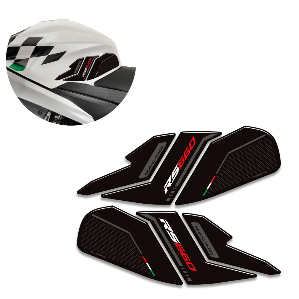 

Tank Pad Cap TankPad Grips Gas Fuel Oil Kit Knee Fairing Fender Stickers Motorcycle For Aprilia RS660 RS 660 Decals Protector