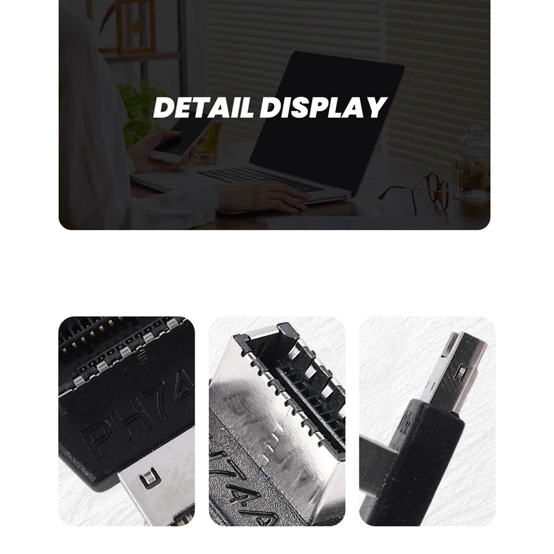 Computer Motherboard Type-E USB 3.1 Type-E Interface 90 Degree Steering Elbow Front Type-C Installed Adapter(PH74A)-DTA9