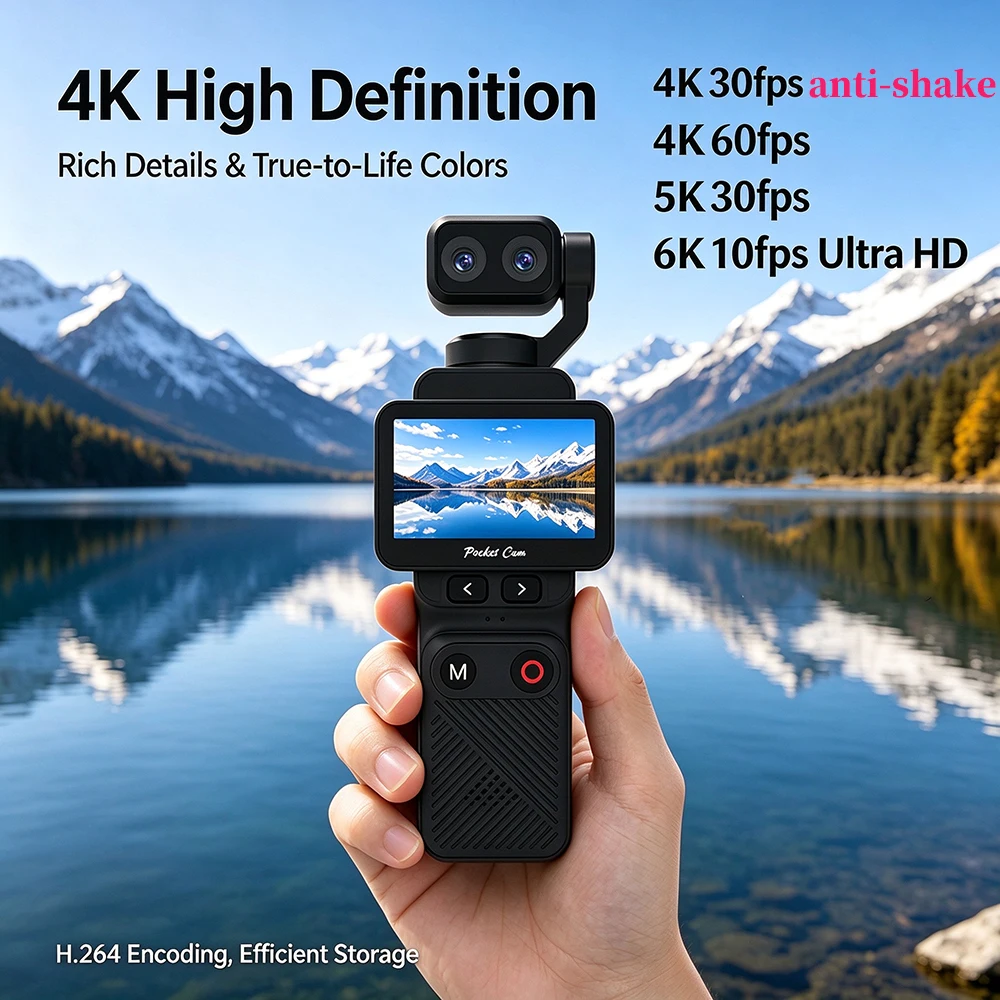 Action Camera Optical Image Stabilization - 4K Dual Lens Action Camera 6-Axis