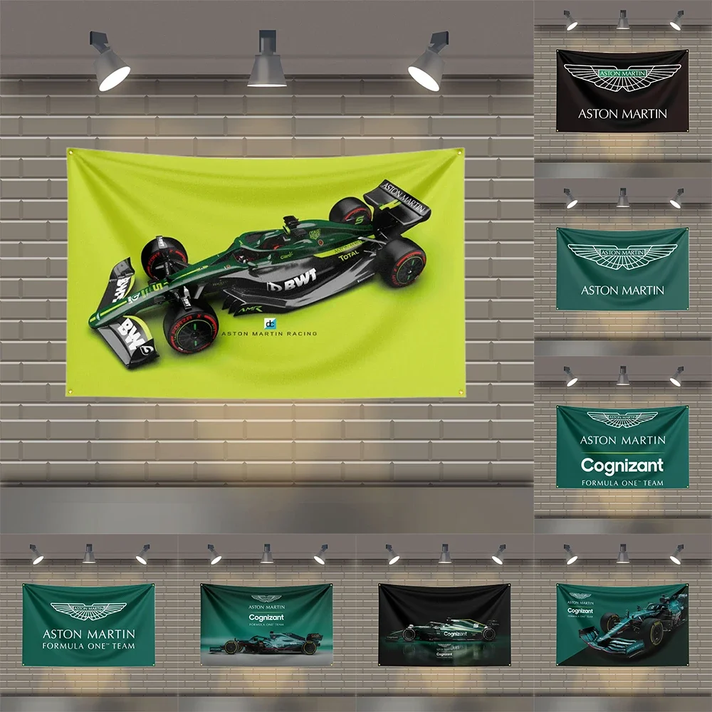 3x5 FT Aston Martins Flag Polyester Printed Car Flags for Room Garage Decor