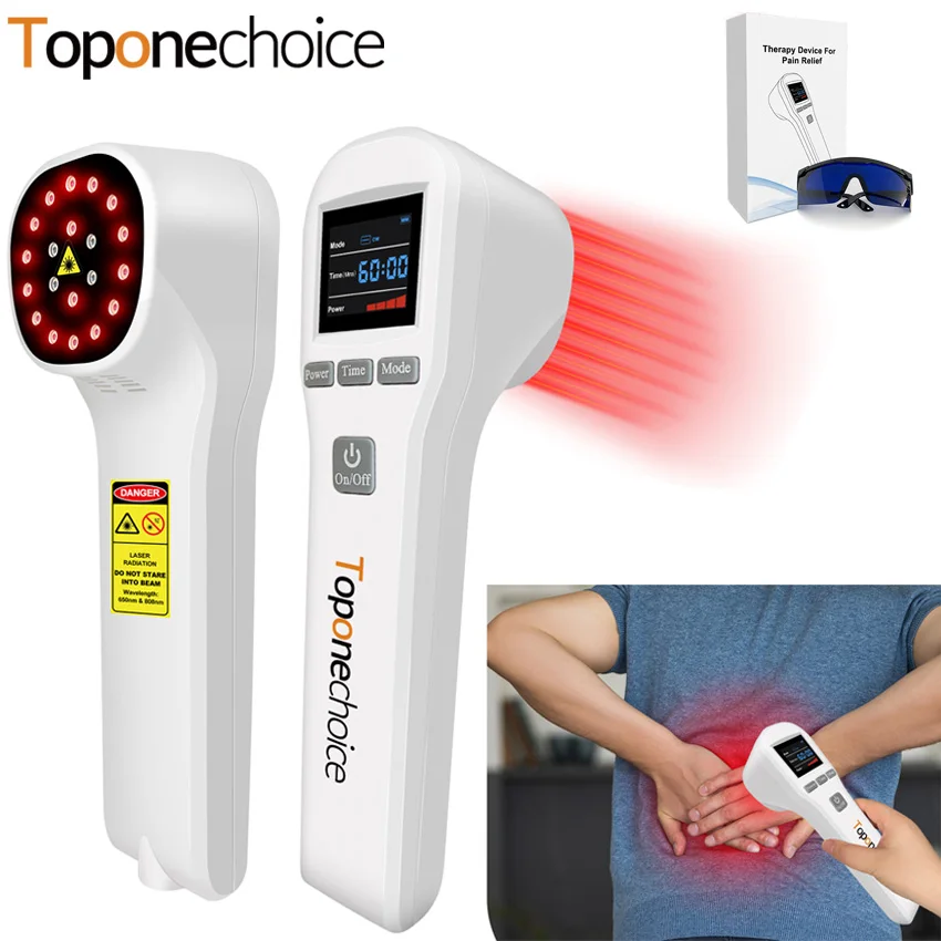 650nm+808nm 20 Diodes Cold Laser Low Level Laser Therapy for Herniated Disc Pain Near Infrared Light Therapy for Sports Injuries