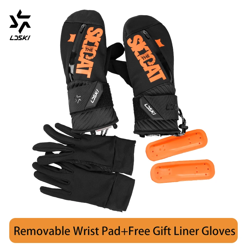 LDSKI Extreme Carving Ski handschuhe voller Kevlar Palm Handgelenks chutz wasserdicht atmungsaktiv Schutz Snowboard handschuhe Frauen Männer