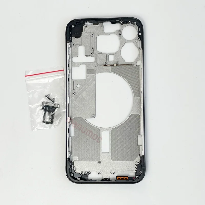 قطع غيار إصلاح الهيكل بزر جانبي للإطار الأوسط لهاتف iPhone 15 Pro Max