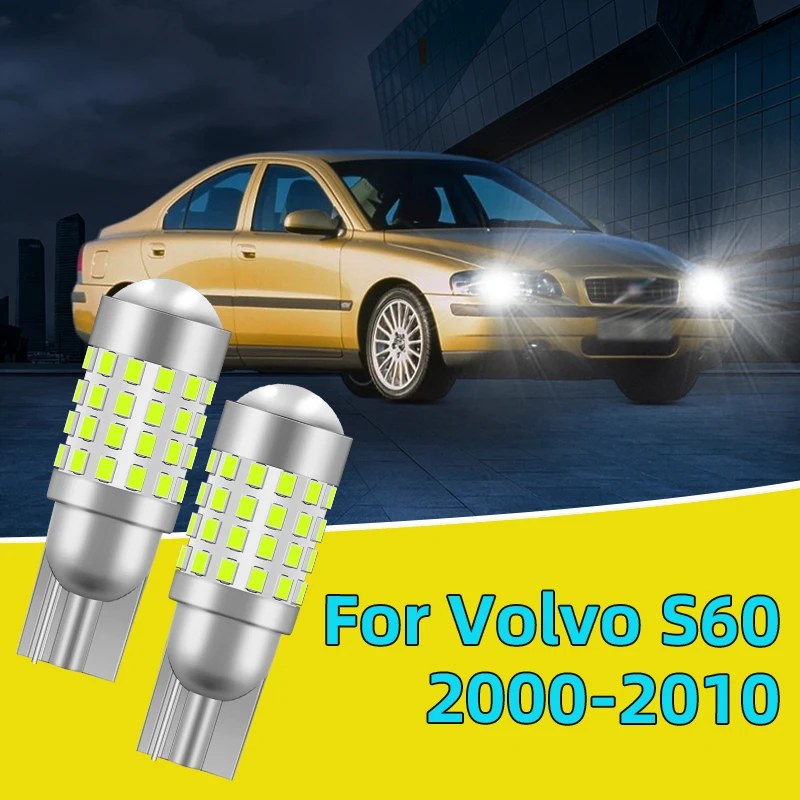 2PCS For Volvo S60 2000-2010 Clearance Lights side marker position Signal Lamp width light 12V24V Car T10 Led Traffic Bulb White