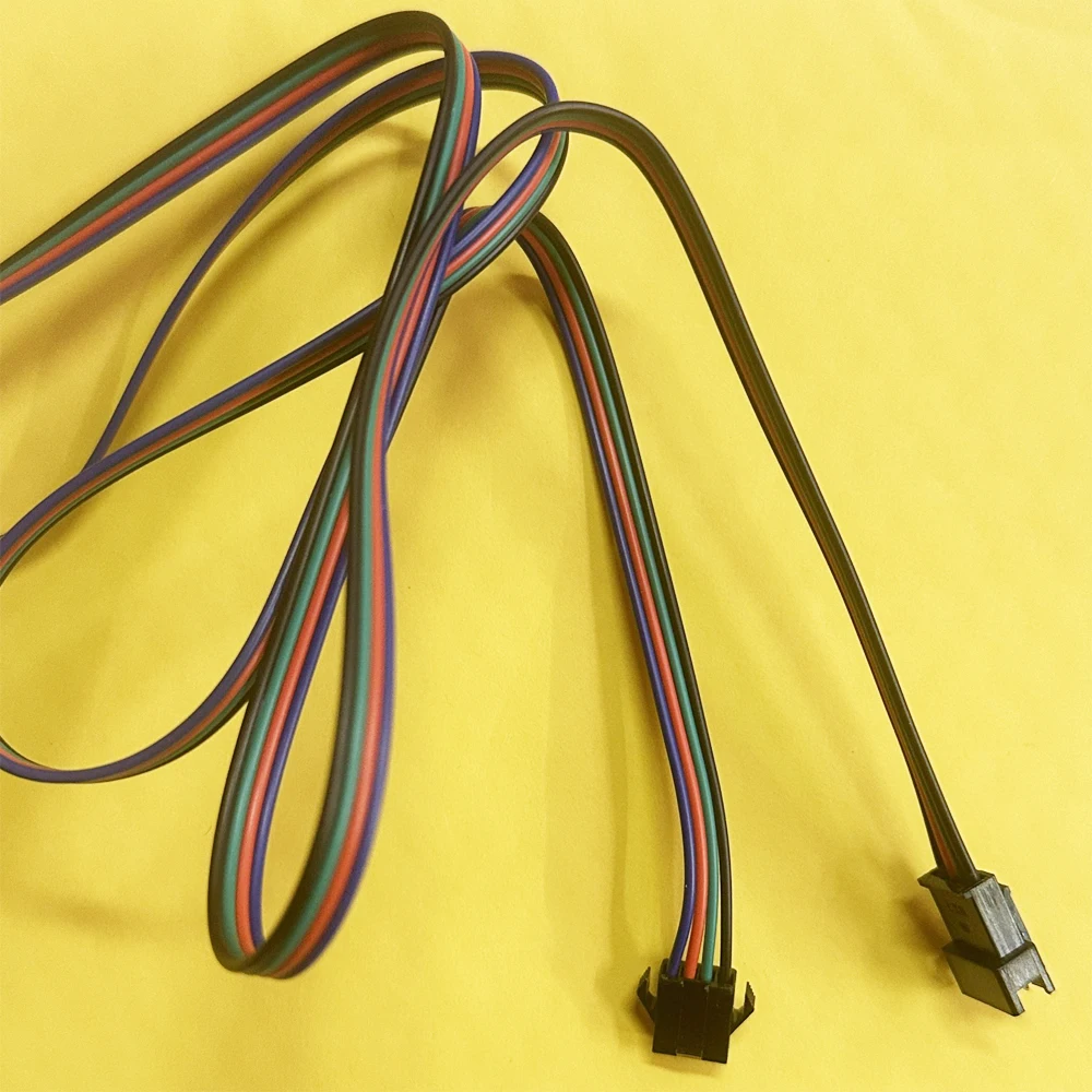 0.5m 1m 2m 3m 4Pin RGB Extension Cable 22AWG SM Plug Male to Female Wire line Cable Connector for RGB led strips