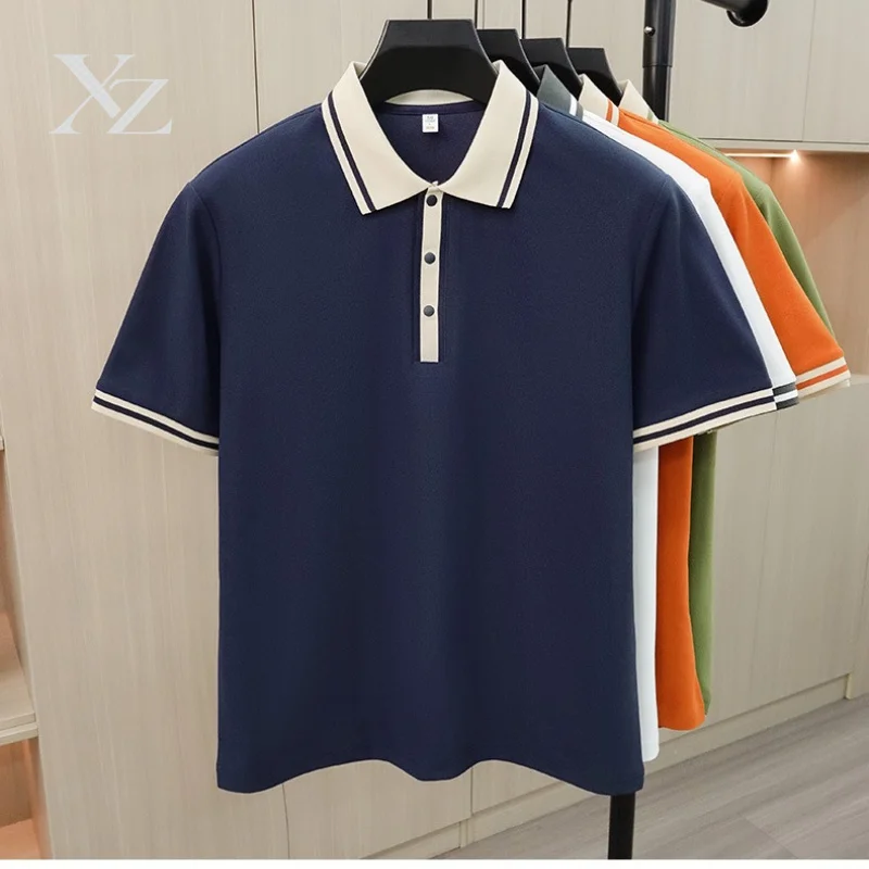 Opening Sale |Men's Summer Polo Shirt Contrast Trim Short Sleeve T-Shirt Casual Business Work Tops Breathable Comfort Fit 4 Colo