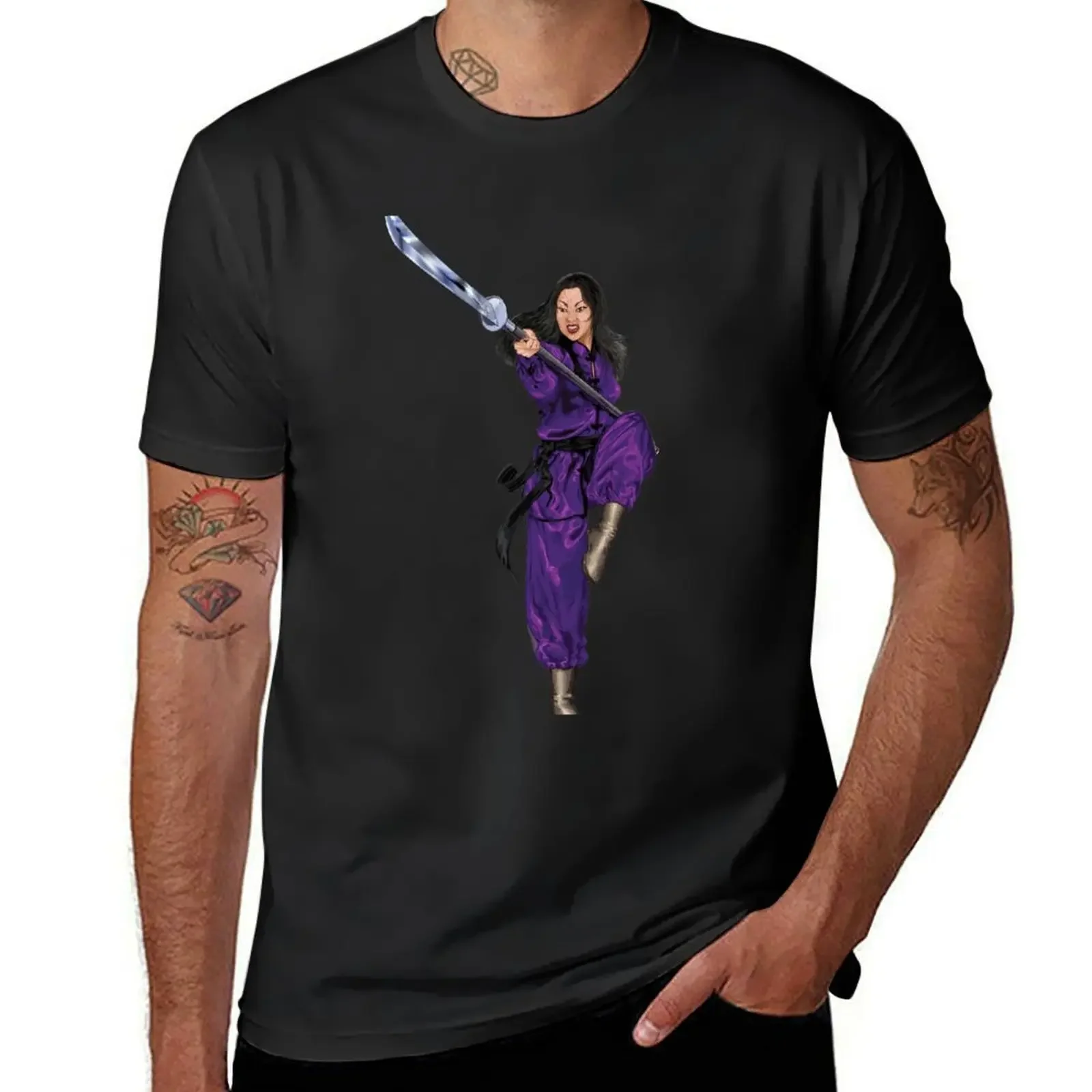 Mulan in Purple T-Shirt quick-drying tops Short sleeve tee men