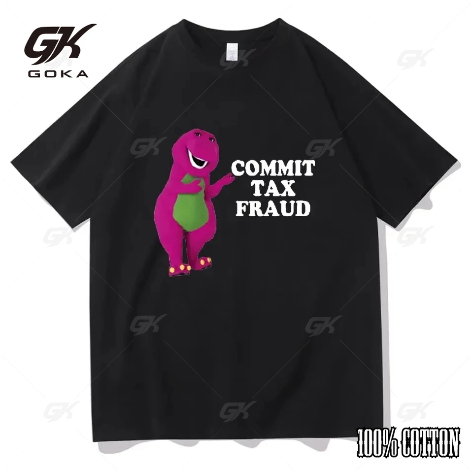 Commit Tax Fraud t shirt men Summer Short Sleeve tshirts Tops Harajuku Kawaii Clothing Kawaii Anime Shirt Ropa Hombre Camisetas