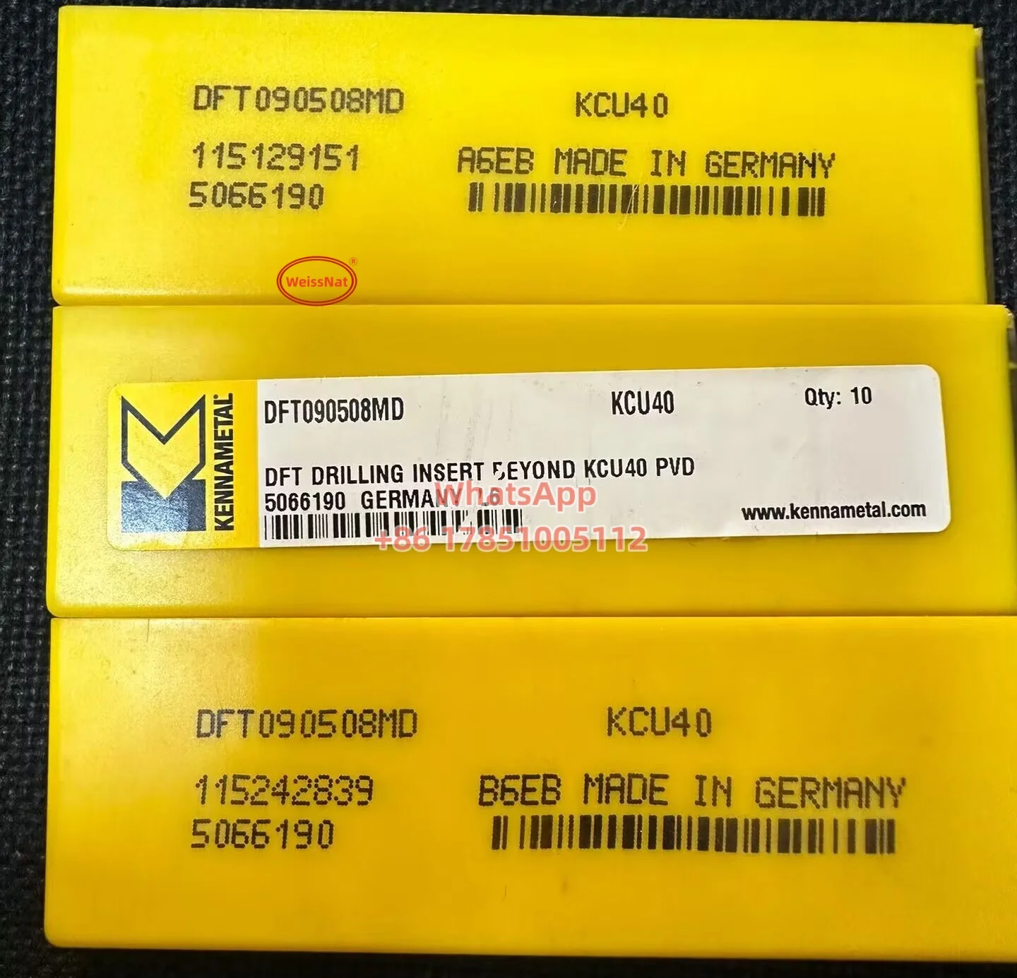 Kennametal DFT06T308MD KC7140 DFT06T308D39MD KC7140 Inserto in metallo duro