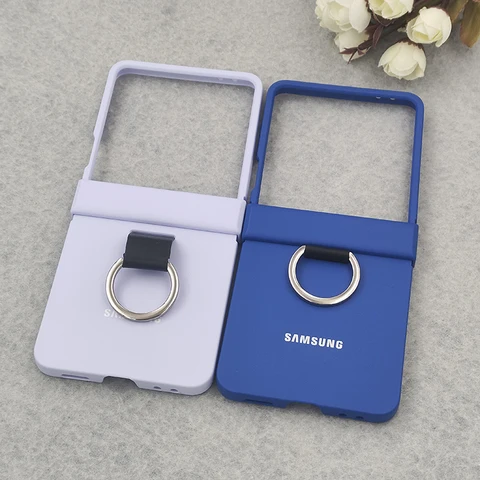 Чехол с кольцевой ручкой для Samsung Z Flip 7 6 5 4 3, матовый жесткий противоударный чехол для телефона с пряжкой для Galaxy Z Flip7 ZFlip6