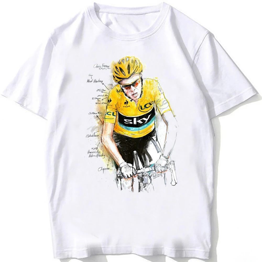 Новая летняя мужская футболка с коротким рукавом Chris Froome Gear Bike Cycling Jersey, забавный велосипедный дизайн, повседневные топы для мальчиков, крутые мужские футболки Новая летняя мужская футболка с коротким рукавом Chris Froome Gear Bike Cycling Jersey, забавный велосипедный дизайн, повседневные топы для мальчиков, крутые мужские футболки