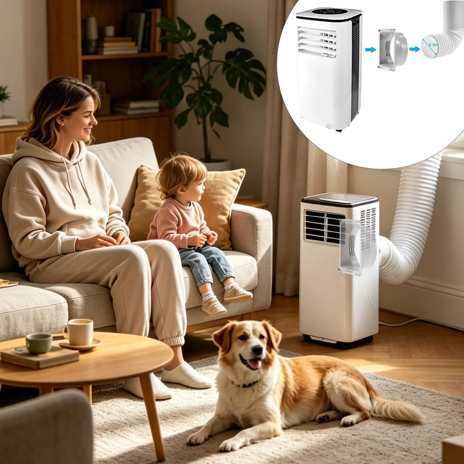 Air Conditioner Adjustable Exhaust Hose Wind Mobile AC unit pipe joint square for portable air conditioners with square air vent