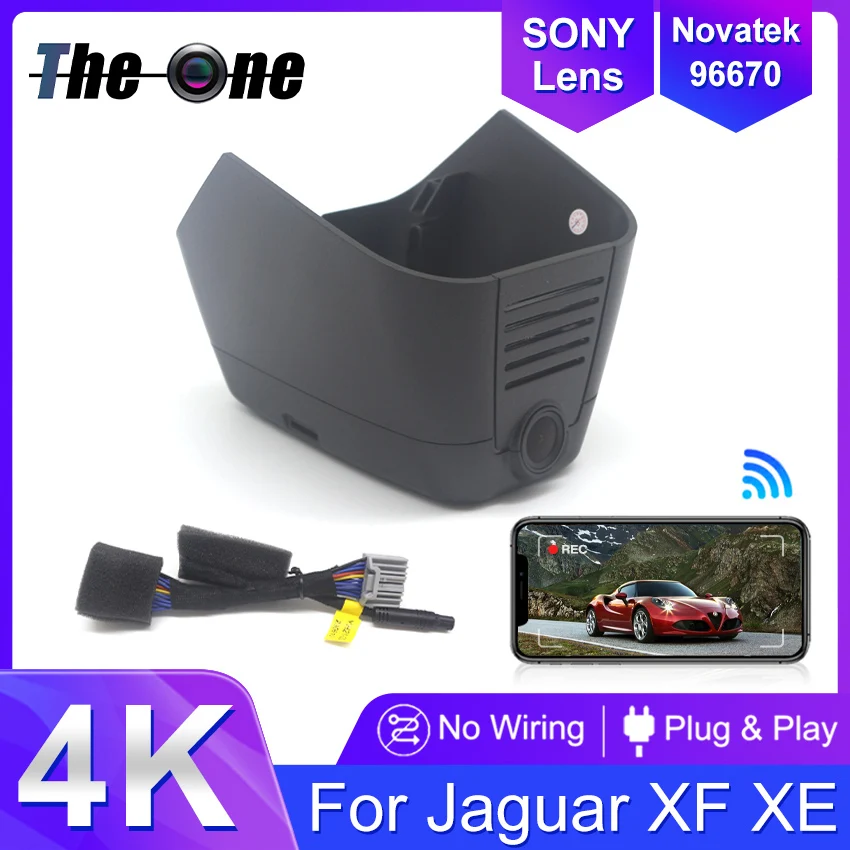 New! 4K 2160P Plug and play Car DVR WiFi Video Recorder UHD Dash Cam Camera For Jaguar XF (X250 X260 ) XE (X760) 2012 to 2024