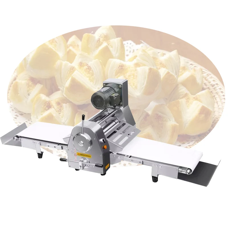 380mm 520mm Croissant Machine Dough Sheeter Automatic Table Top Dough Sheeter Roller Electric