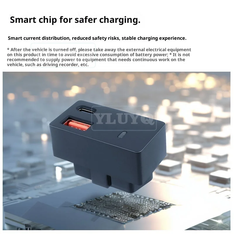 ZEEKR 001/7/9/7X Car OBD Charger Docking Station Data Cable Splitter Fast Charging Car Accessories