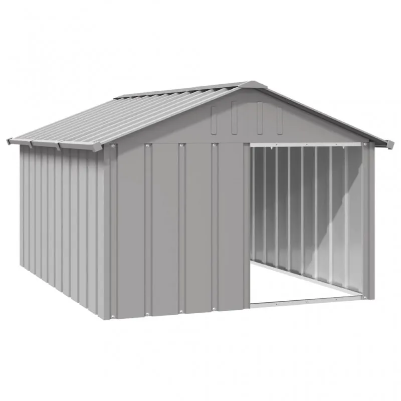 Bd BD Dog House galvanized steel gray 116,5x153x81,5 Cm-excellent and comfortable