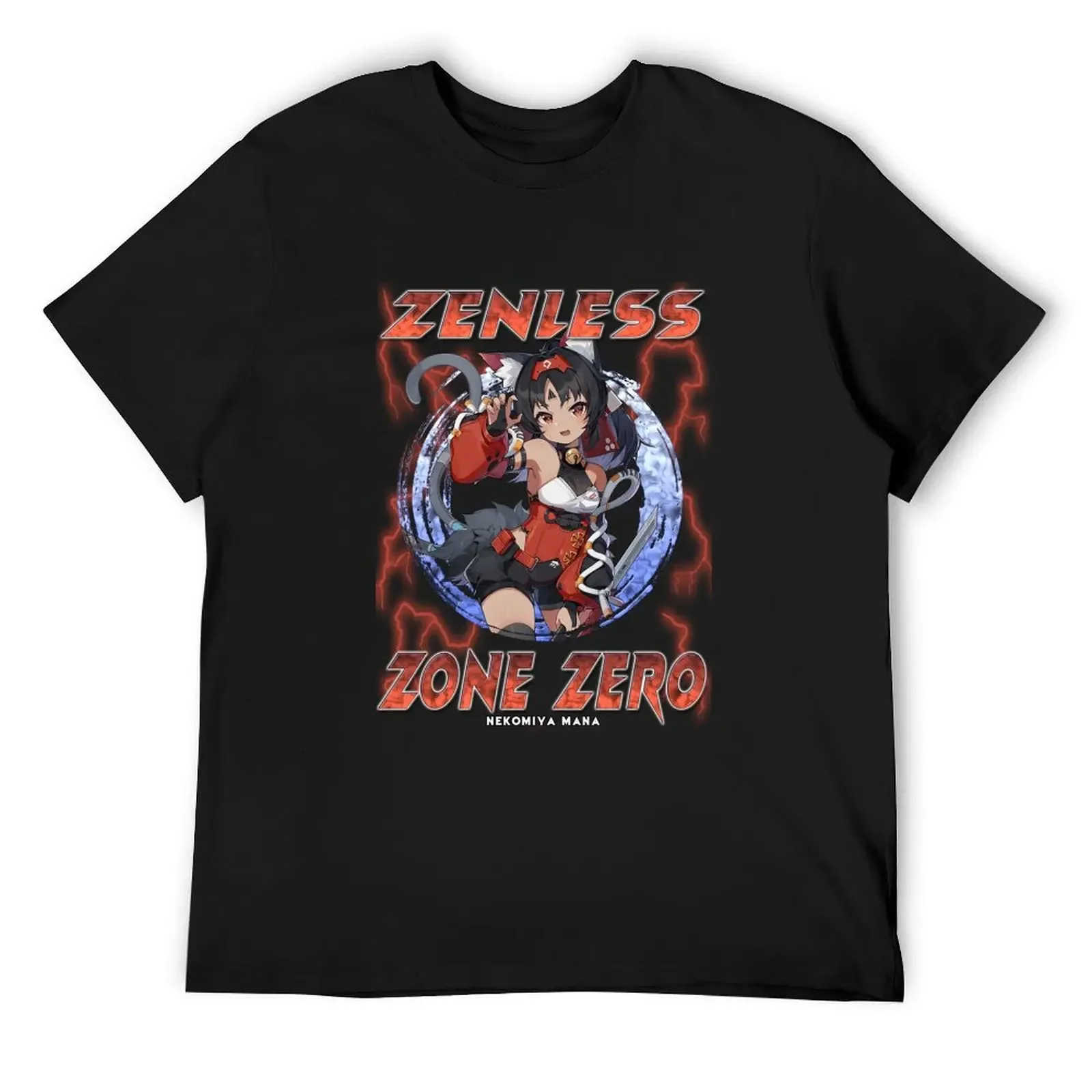 Zenless Zone Zero - Nekomiya Mana T-Shirt summer tops anime clothes shirts graphic tees Aesthetic clothing mens white t shirts