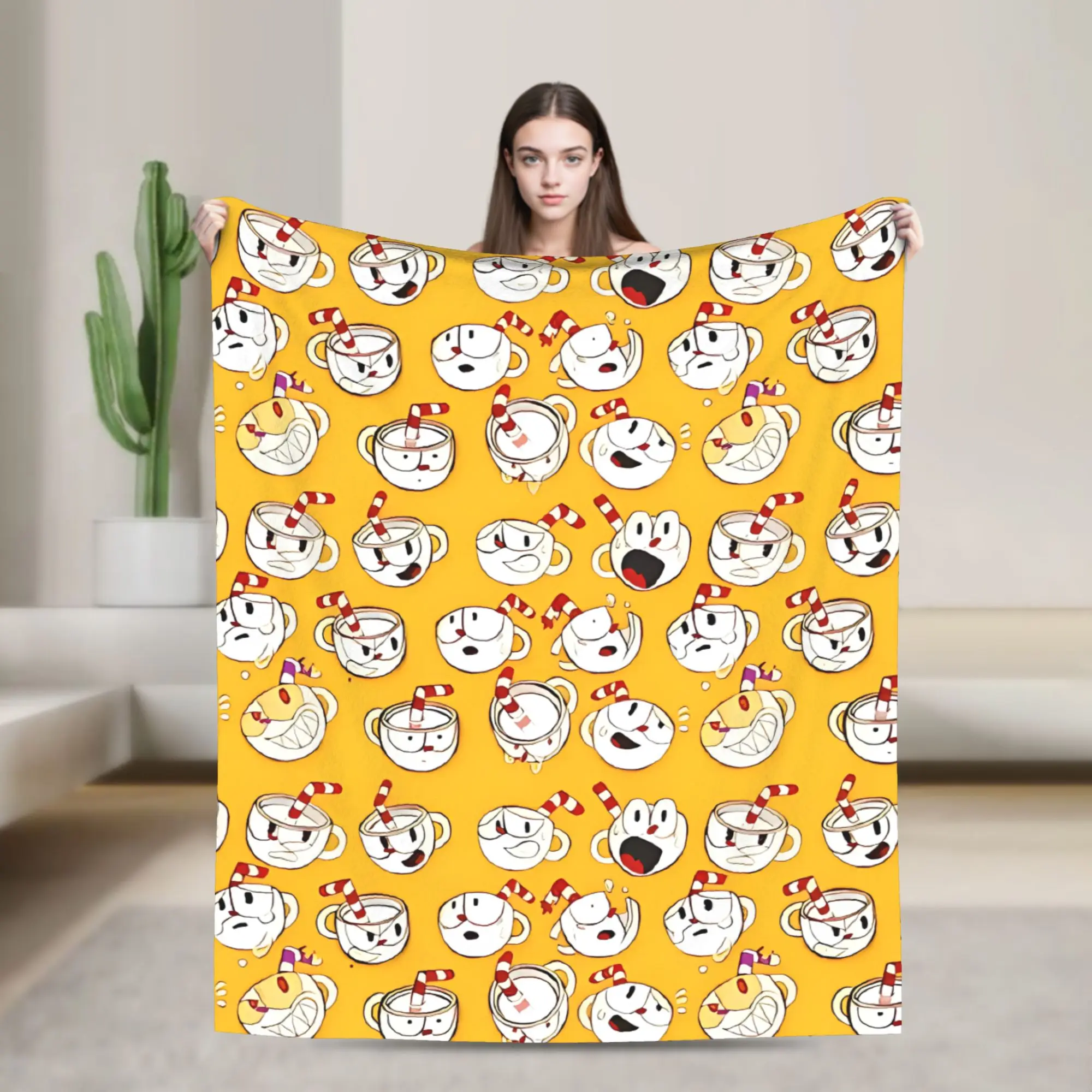 

Вязаное одеяло с рисунком чашки, фланелевые мягкие пледы для постельного белья, дивана, одеяло для спальни