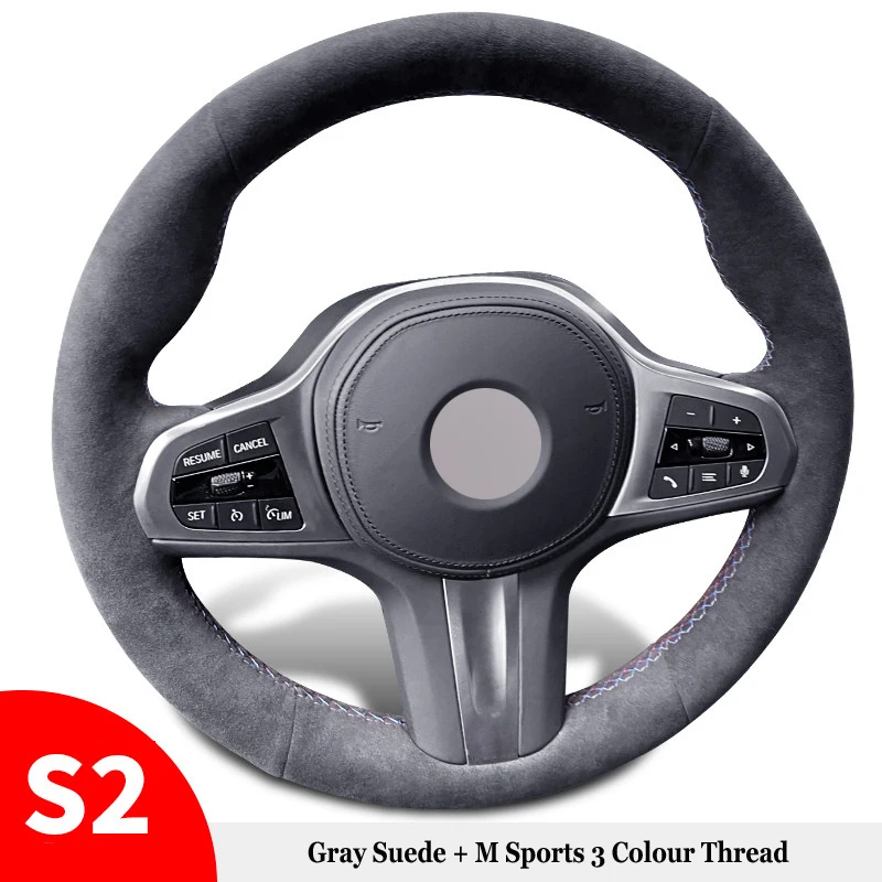 Genuine Leather Suede Steering Wheel Cover for BMW G20 G21 F40 F44 G22 G26 G30 G31 G32 G11 G12 G14 G15 G16 G02 G05 G06 G07 G29