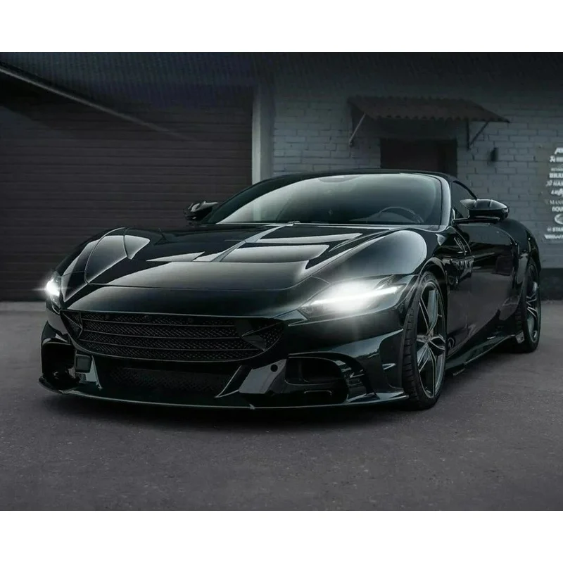 Easy-Install FOR Ferrari Roma MSY Style Dry Carbon Fiber Front Rear Bumper Side Skirt Spoiler Hood Body Kit Auto Parts