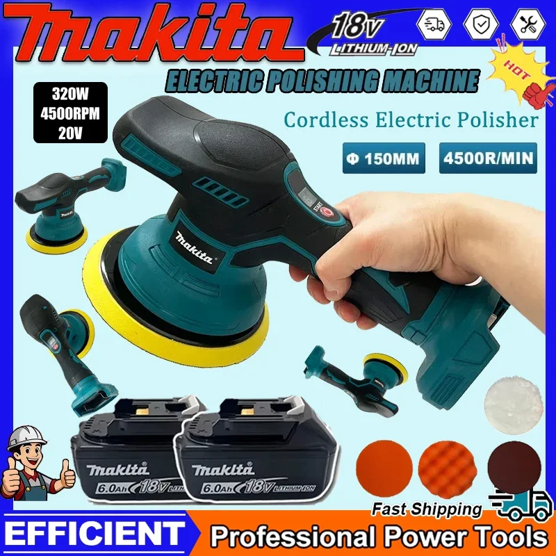 

Makita Electric Waxing Repairing Wireless Buffing Polisher 8 Gears Cordless Car Polisher Machine 18V-20V