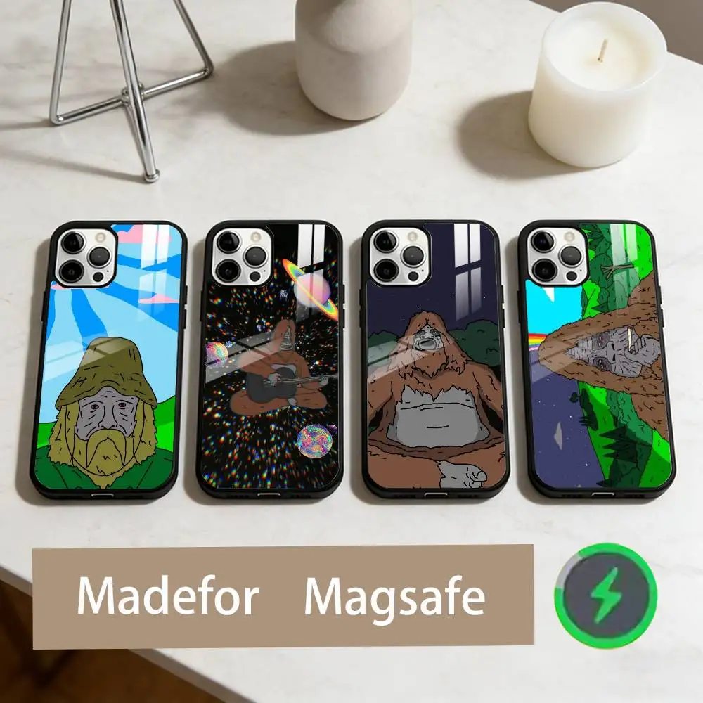 

S-Sassy The Sasquatch Phone Case For iPhone17,16,15,14,13,12,11 Plus,Pro Max Magnetic For Magsafe Wireless Charging