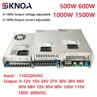 Digital Display Adjustable 500W 600W 1000W Power Supply 0-12V 15V 24V 30V 36V 48V 60V 72V 85V 90V 110V 150V 200V Ac To Dc Smps