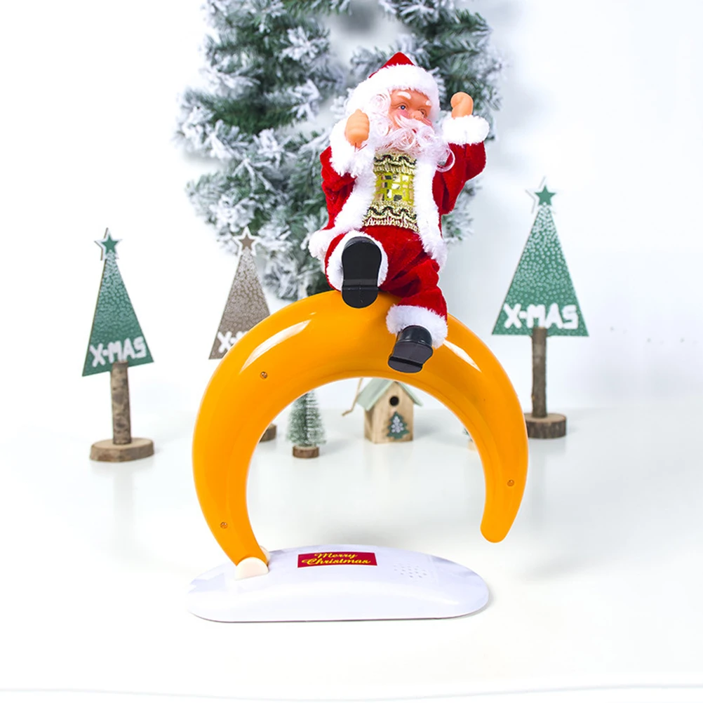 Muzikale oude man decoraties dansende kerstman kerst beeldje zingen speelgoed ornament