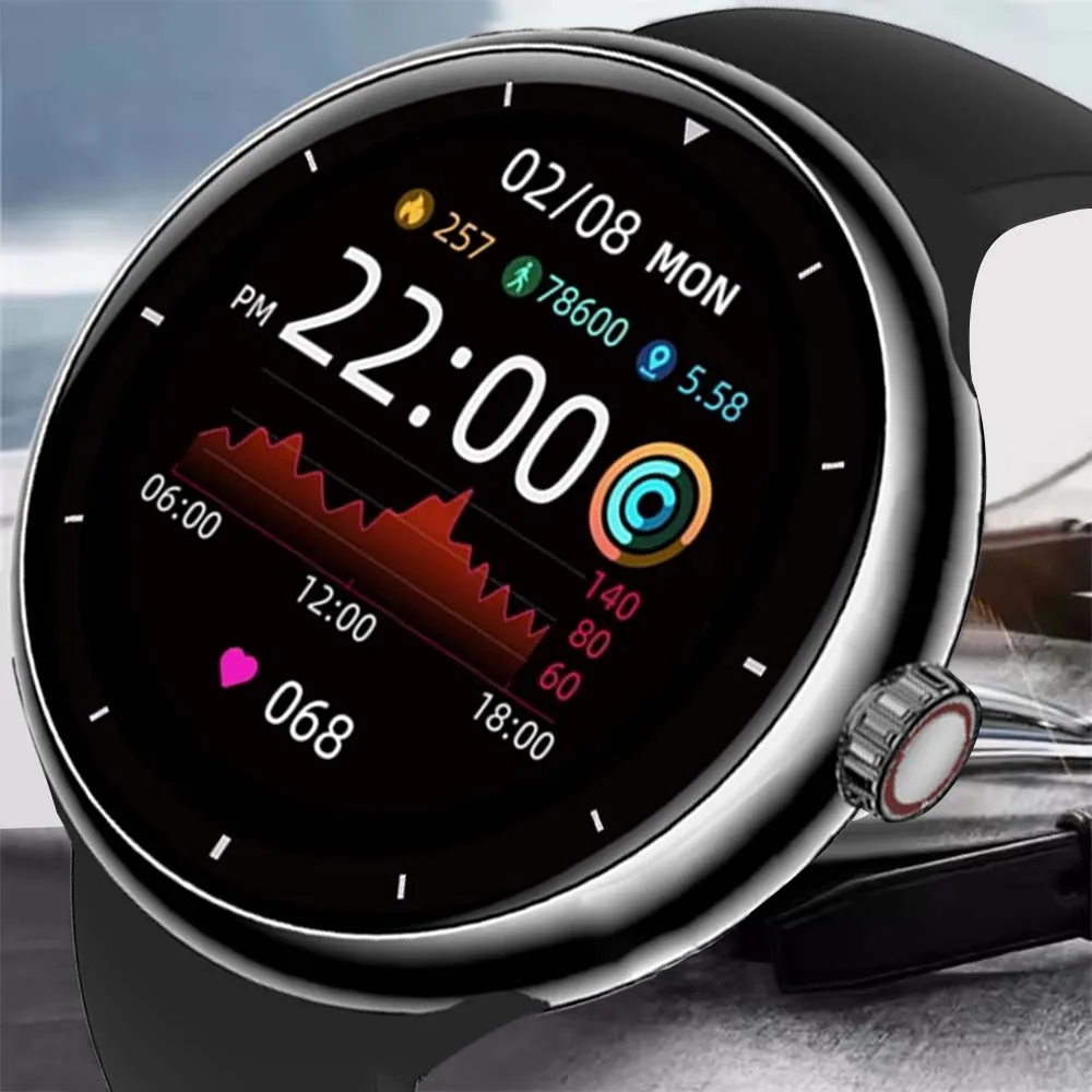 2025 novos relógios inteligentes dos homens tela de toque completa esporte fitness relógio ip67 à prova dip67 água bluetooth para android ios smartwatch caixa feminina