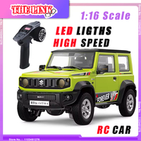 RC Car 1/16 Scale SUZUKI JIMNY 4WD Crawler RTR 2.4Ghz Off Road Crawling Model Vehicle Remote Control Truck with LED Lights Kids