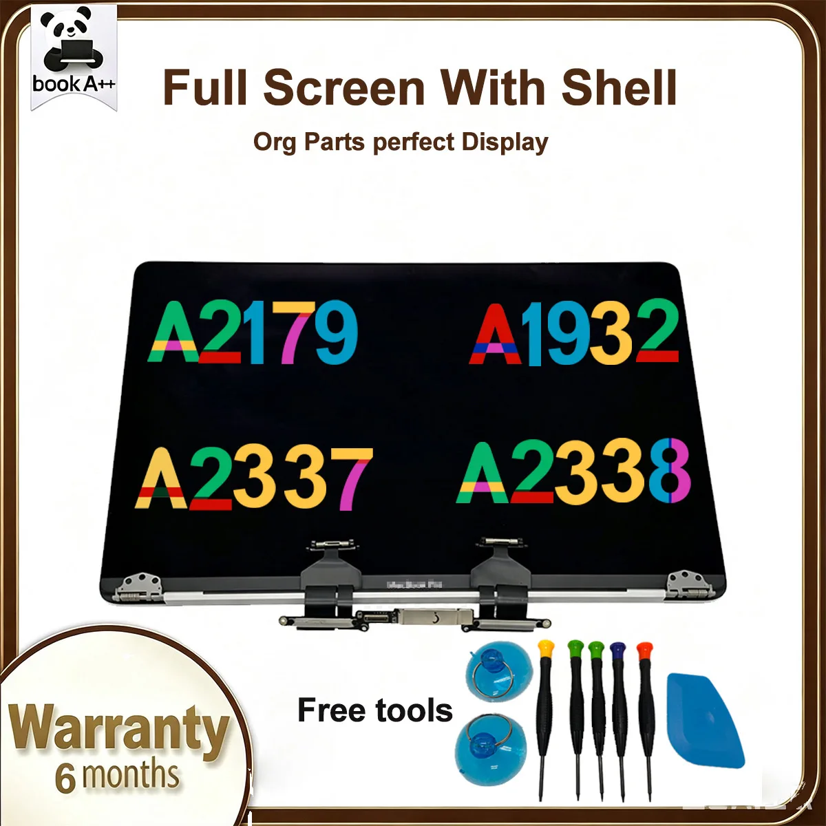 New A+ 13 Inch Laptop LCD Screen Grey Silver Gold Replacement for Macbook Pro A2179 A1932 A2337 A2338 Display Panel