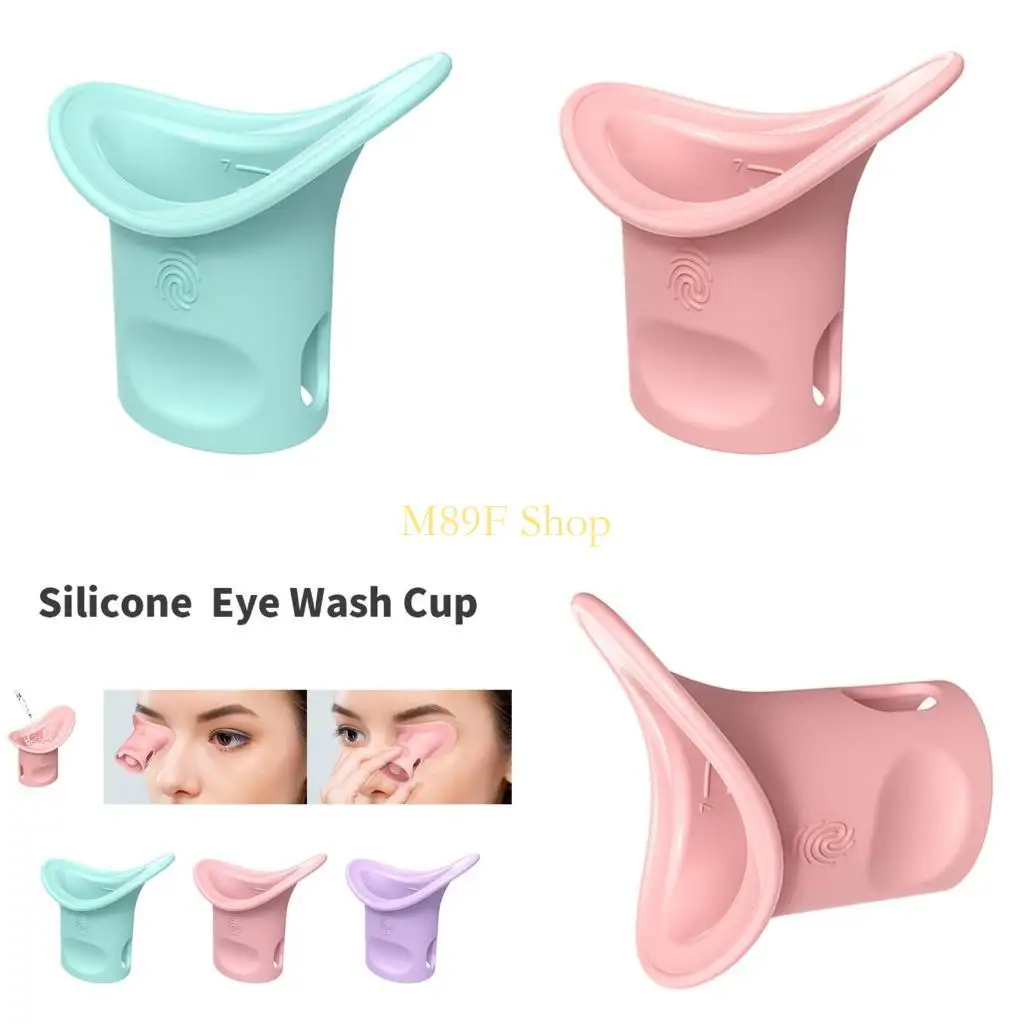 

M89F Eye Wash Cup Silicone Eye Flushing Cup Practical Eye Rinse Cup Reusable Eye Washer