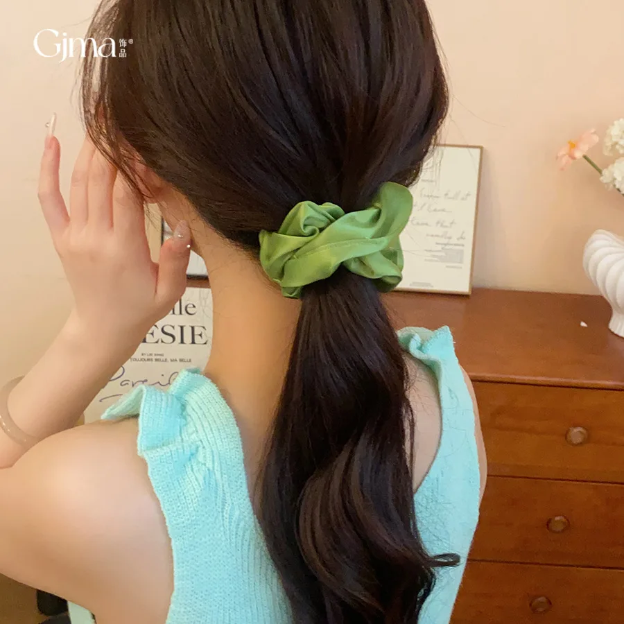 fascia-per-capelli-da-donna-in-tessuto-di-seta-a-rete-verde-foresta-accessorio-per-capelli-alla-moda-e-divertente-stile-francese-di-alta-gamma-arricciata-a-forma-di-intestino