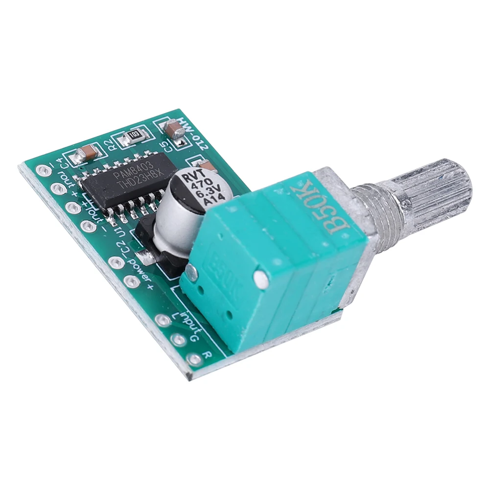 PAM8403 Digital Audio Amplifier Board 5V Voice Sound Amplifier Module 3W*2 With Volume Control USB Power