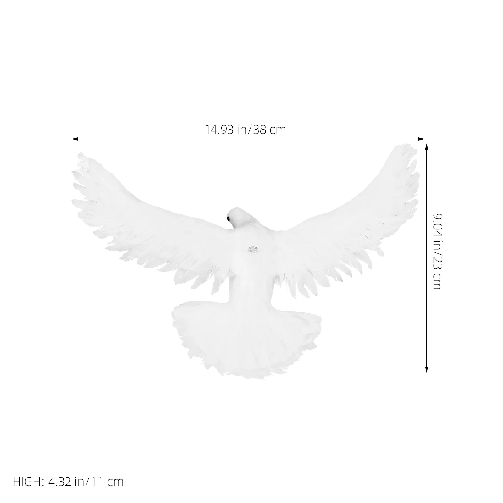 Artificial Resin Peace Dove Flying Bird Sculpture Garden Decoration Simulation Pigeon Outdoor Decoration Simulation Peace Dove