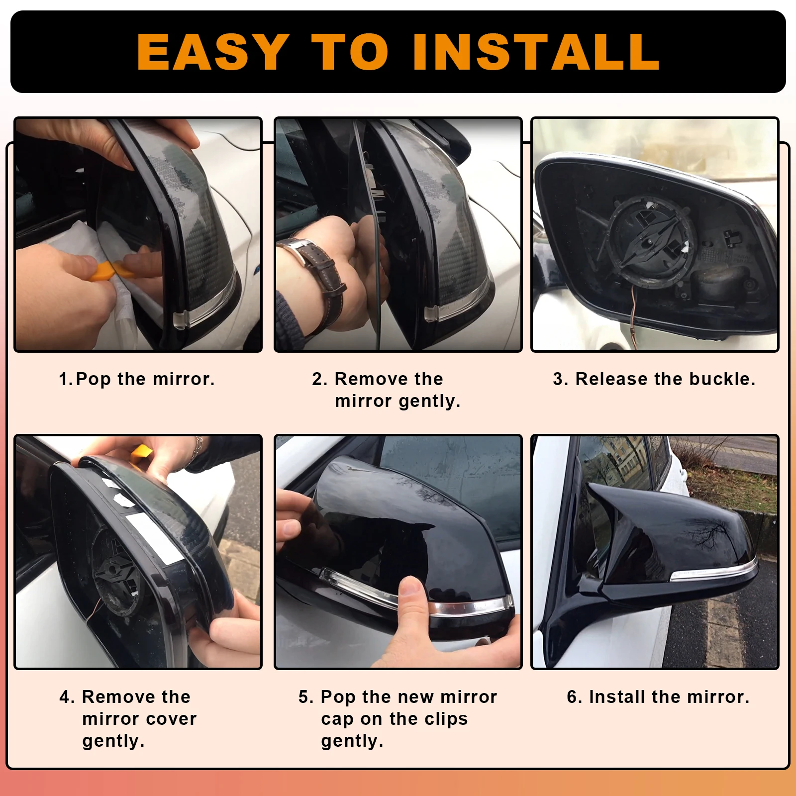 ل BMW F20 F21 F22 F23 F30 F32 F33 F36 F36 F87 M2 X1 الجناح غطاء مرآة الباب مرآة الرؤية الخلفية غطاء الخارجي مرآة السيارة اكسسوارات