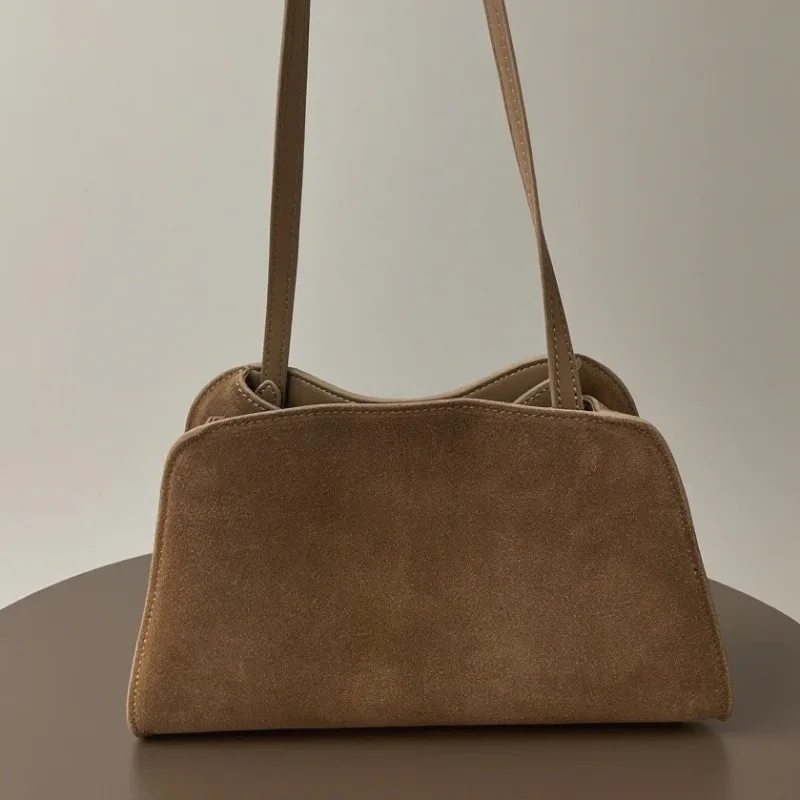 

Leather Ladies 2025 New Autumn Simple Commuter Niche Shoulder Bag Underarm Bag Leather Oblique Span Women's Bag