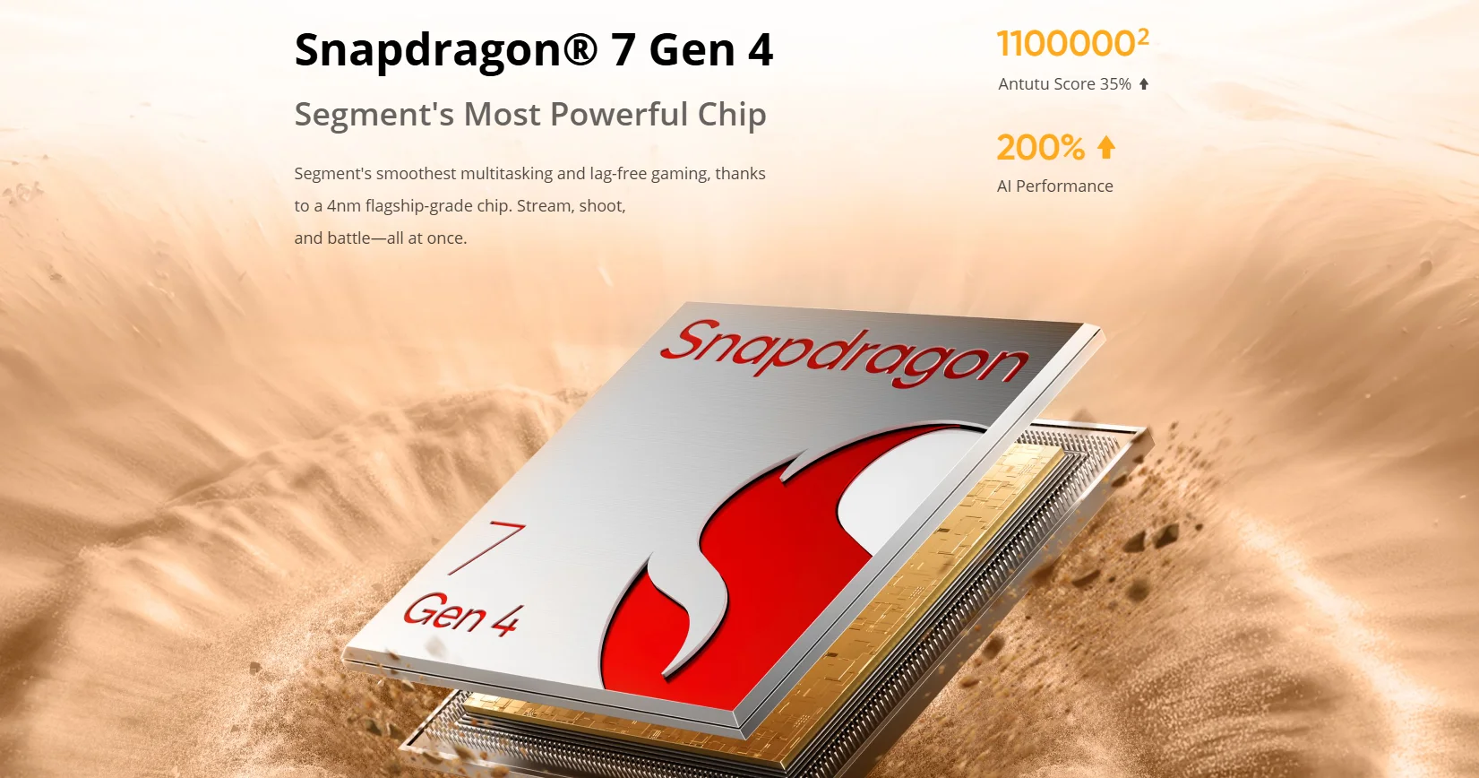 Globale Version realme 15 Pro 5G Smartphone Snapdragon 7 Gen 4 Chip 144 Hz HyperGlow 4D Curve+ Display Display 7000 mAh Akku – Detail 5