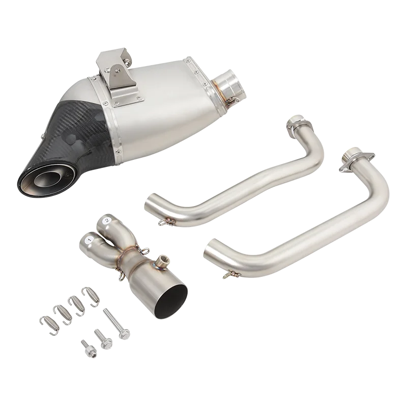 Carbon Fiber Full Systems Motorcycle Exhaust For Yamaha YZF R25 R3 MT03 MT-03 2014 - 2023 Moto Front Link Pipe Muffler DB Killer